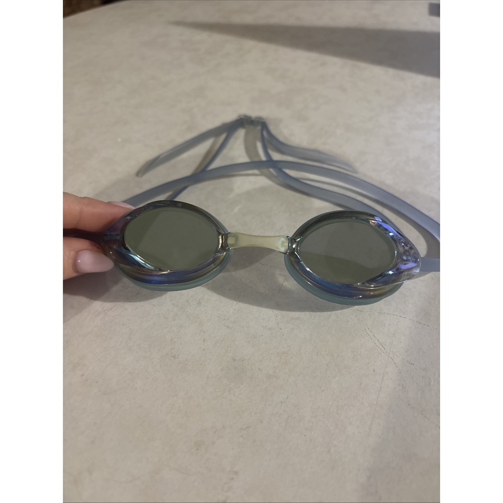 Vanquisher 2.0 Mirrored Anti Glare Swimming Goggles Anti Fog Ice Blue Silver